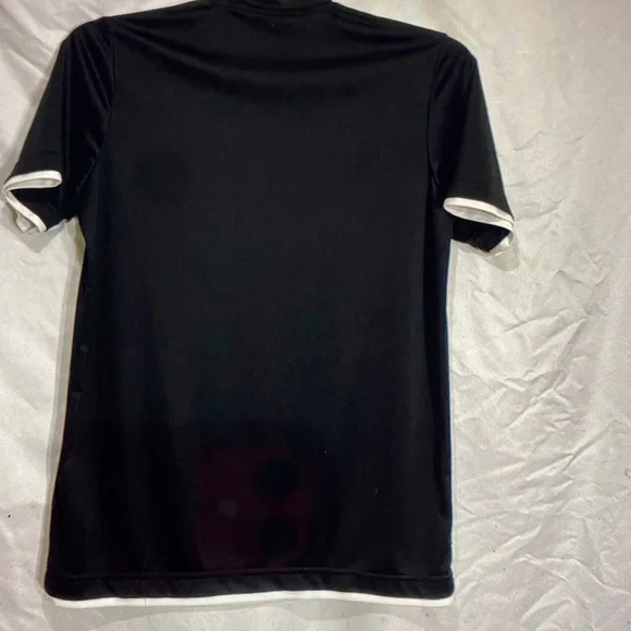 Adidas climate Athletic shirt black with white stripes size Small - Picture 5 of 6